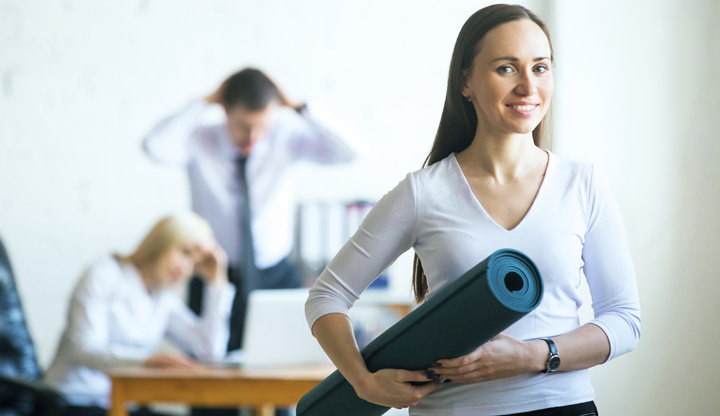 Who benefits from yoga at the workplace